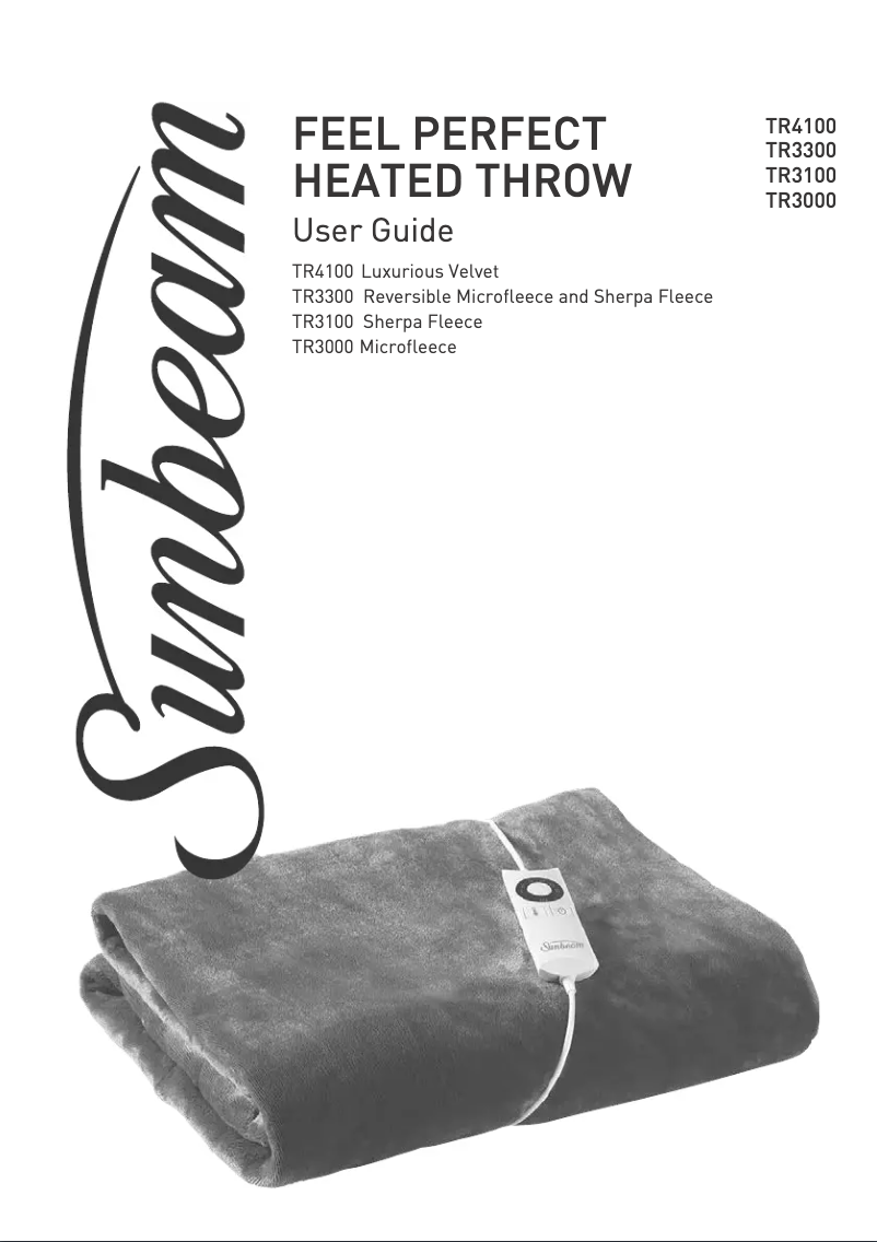 Page 1 of the manual User Manual Sunbeam Feel Perfect TR3000B