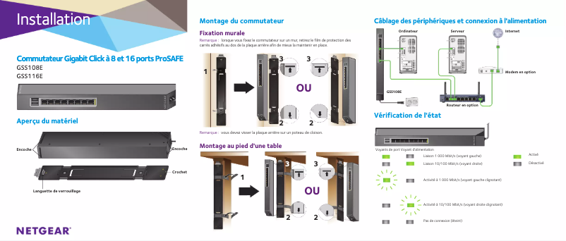 First page image of the manual for GSS108E