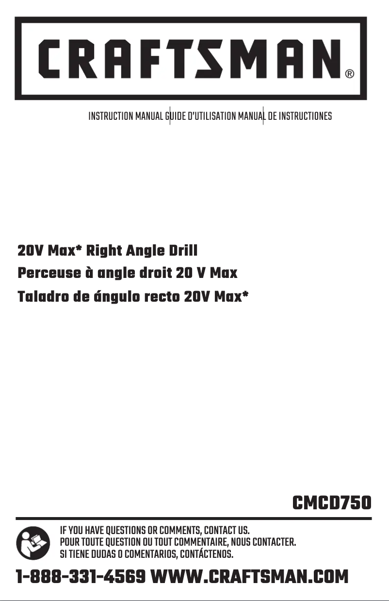 Page 1 of the manual User Manual Craftsman CMCD750