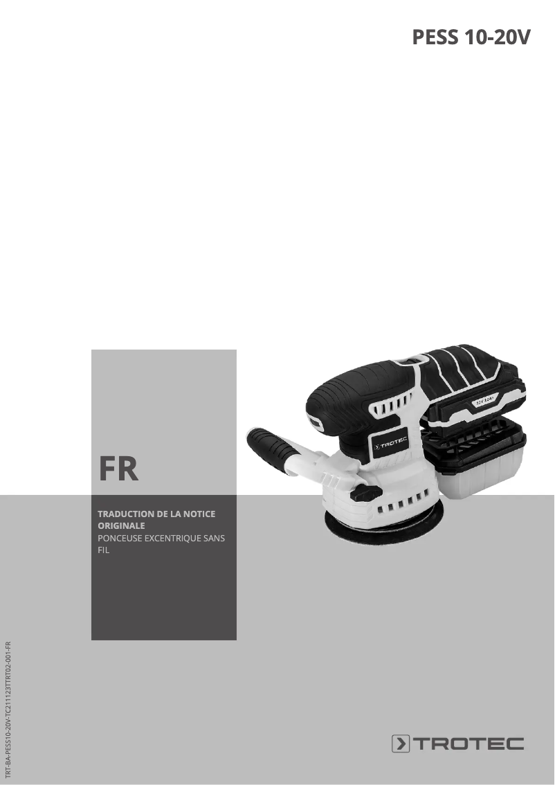 Page 1 of the manual User Manual Trotec PESS 10-20V