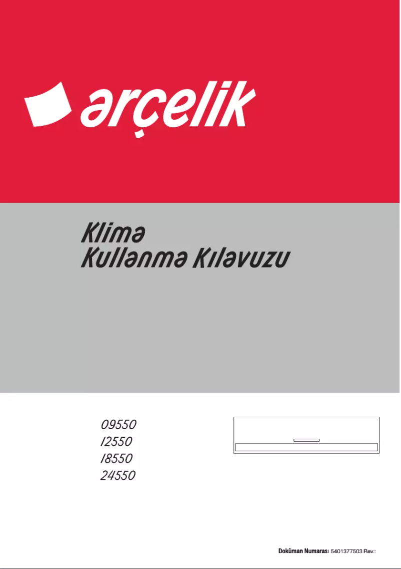 Page 1 of the manual User Manual Arçelik 12550 Mirror Prosmart
