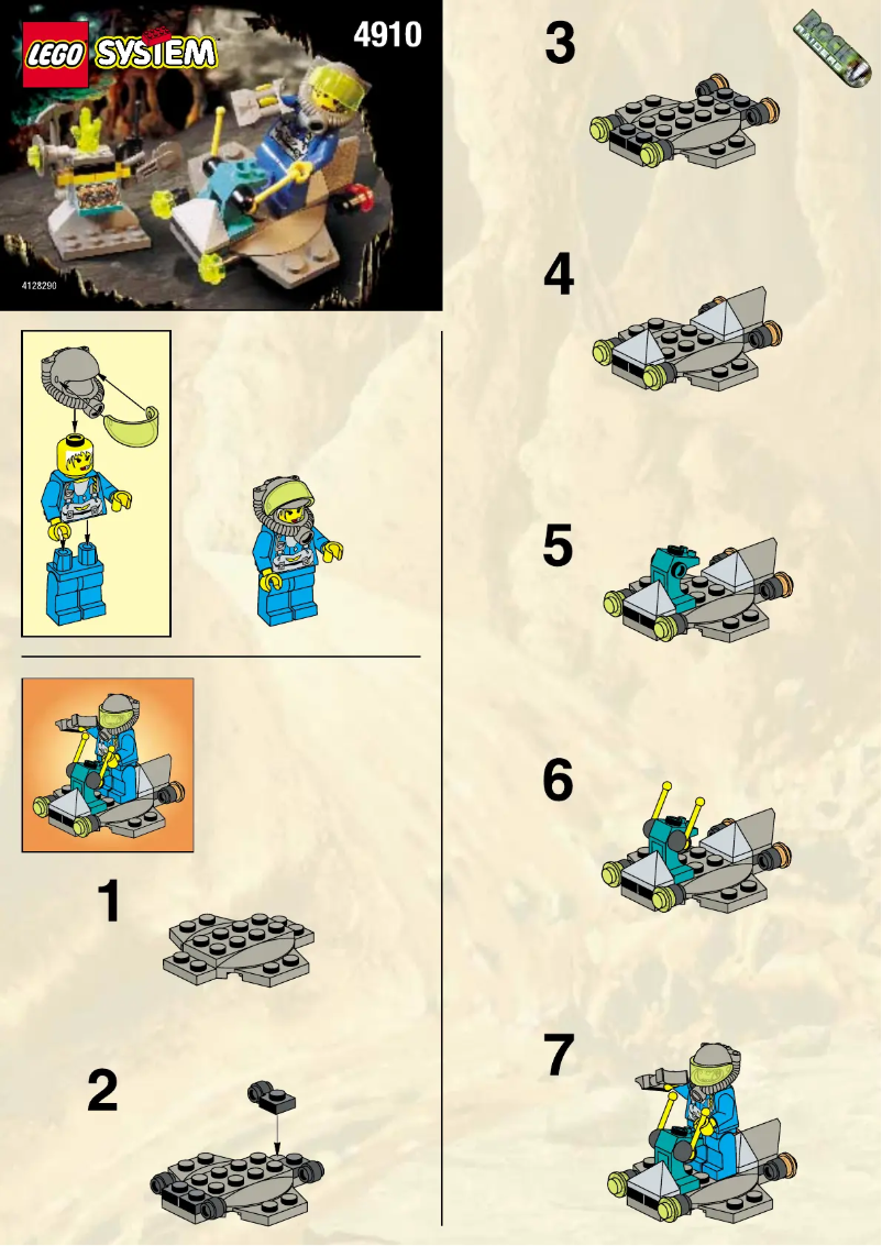 Page 1 of the manual User Manual Lego Rock Raiders 4910