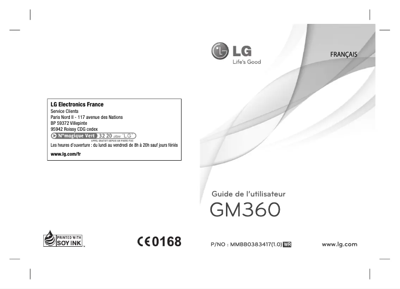 Page 1 of the manual User Manual LG Bali