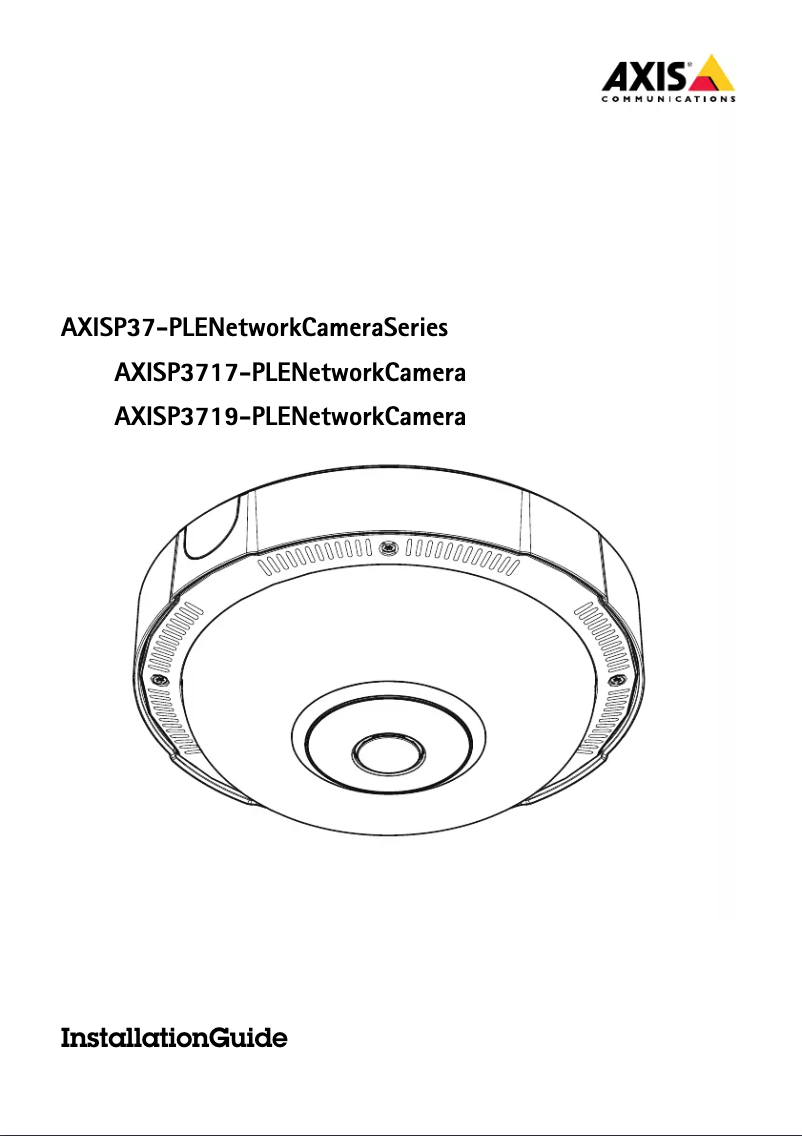 Page 1 of the manual User Manual Axis P3717-PLE