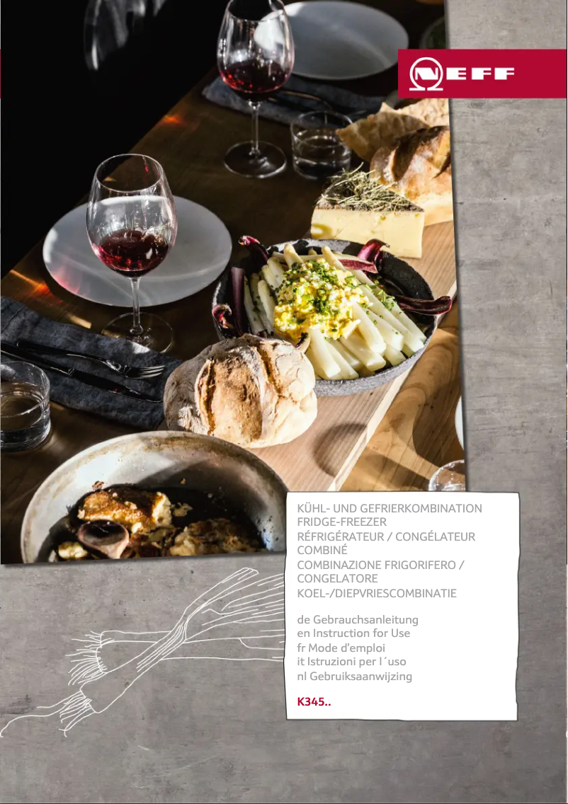 Page 1 of the manual Use and Maintenance Manual Neff K8345X0