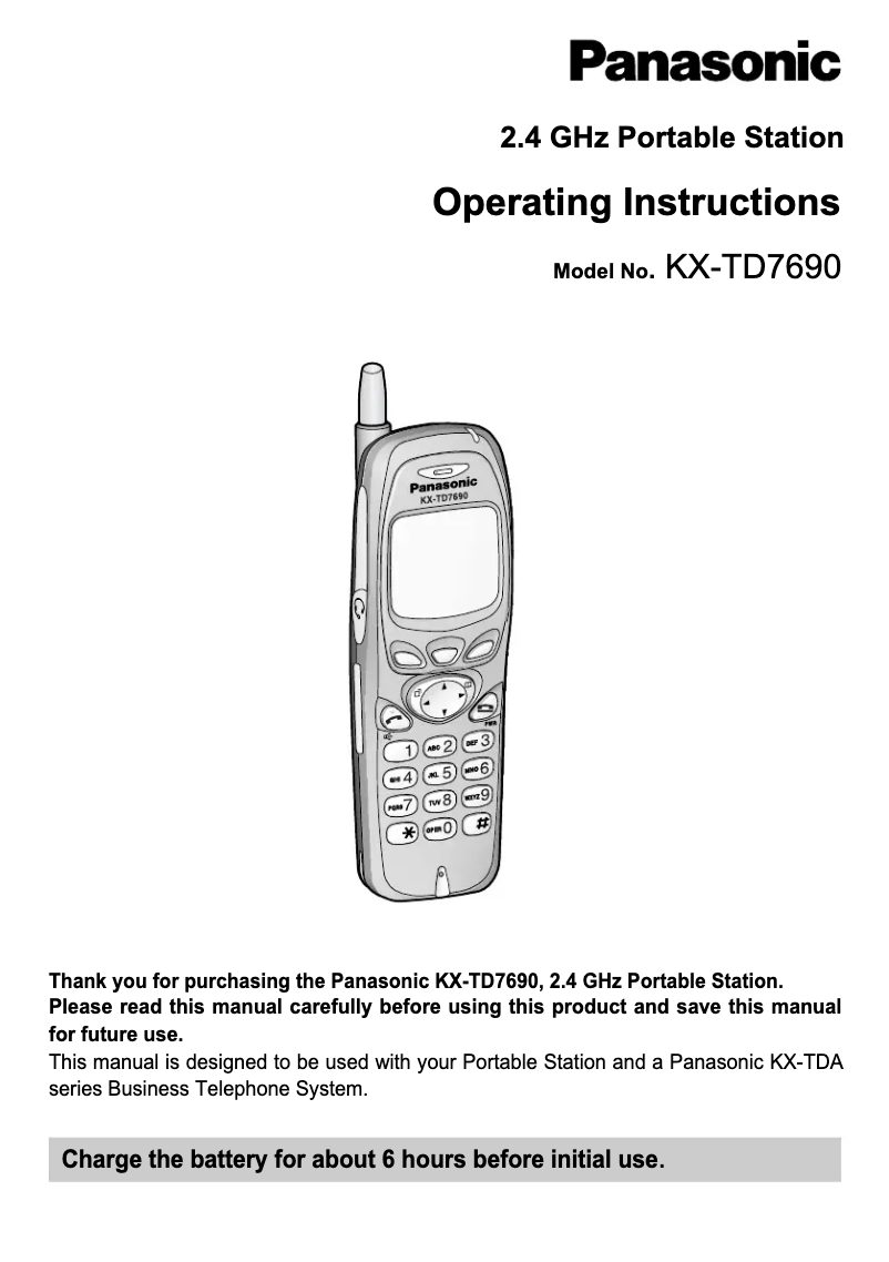 Page 1 of the manual User Manual Panasonic KX-TD7690