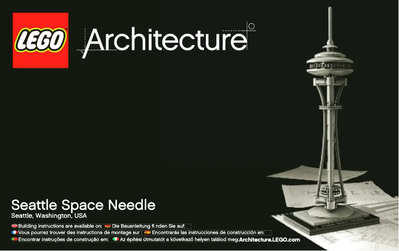 First page image of the manual for Seattle Space Needle 21003