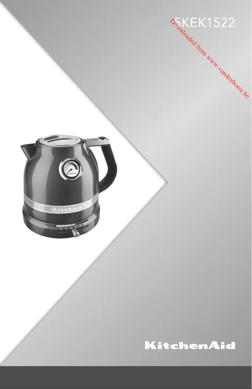 Page 1 of the manual User Manual KitchenAid 5KEK1522