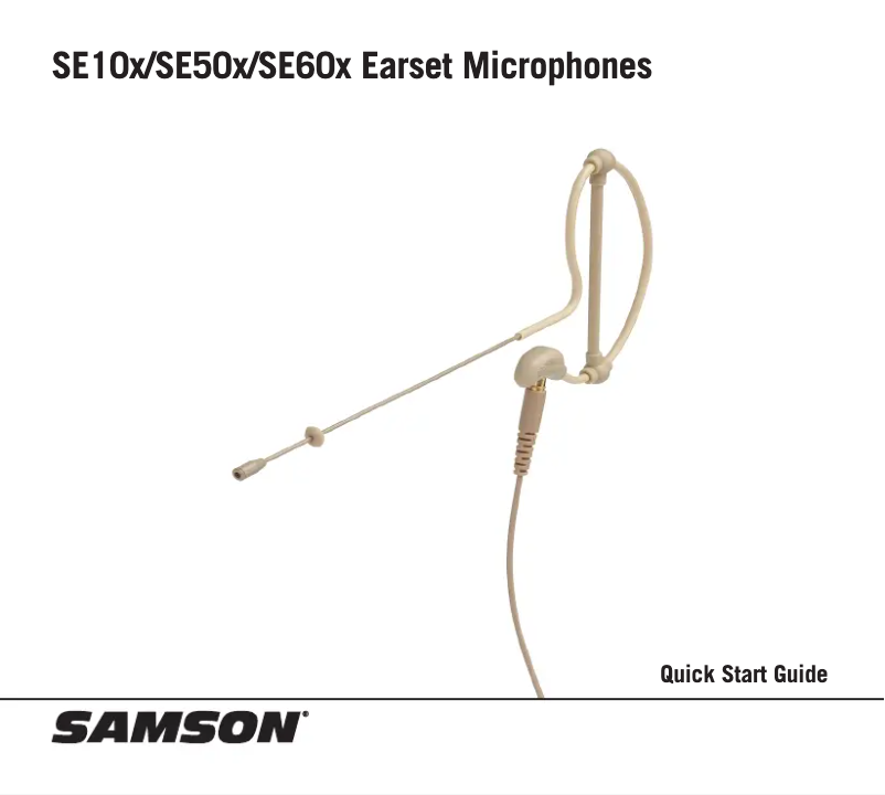 Page 1 of the manual User Manual Samson SE10x