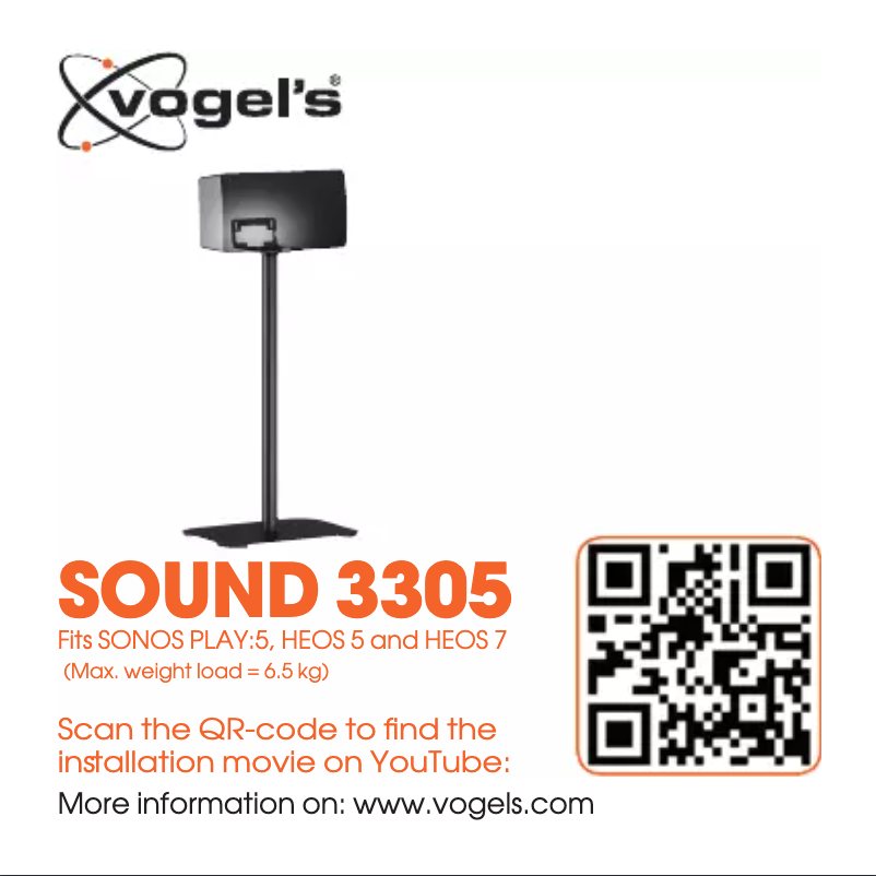 Page 1 of the manual User Manual Vogel's Sound 3305