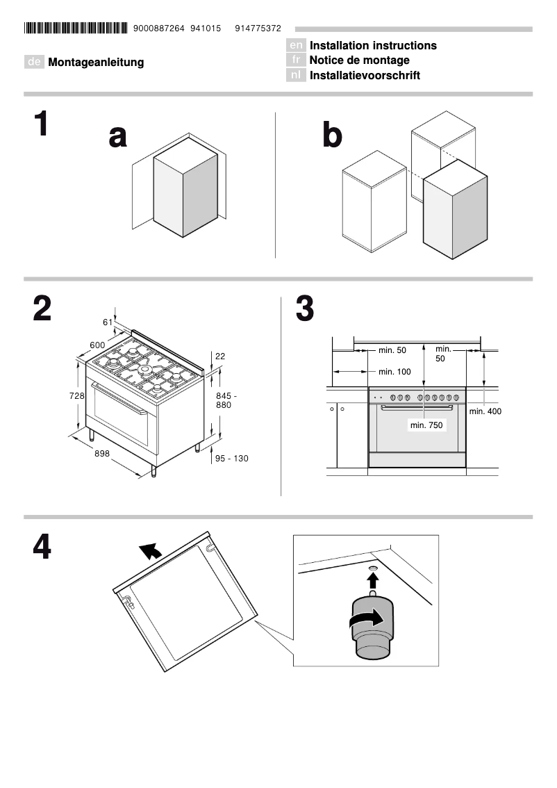 Page 1 of the manual Installation Guide Siemens HQ738256E
