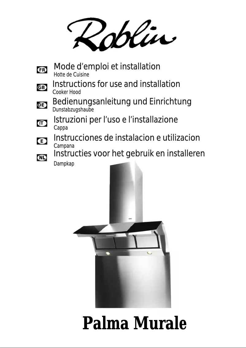 First page image of the manual for Palma