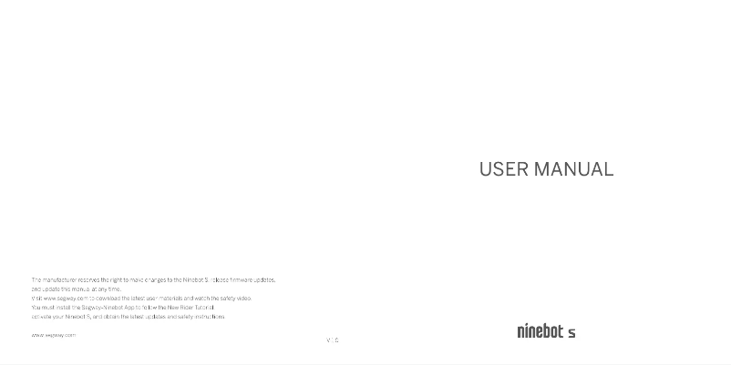 First page image of the manual for S