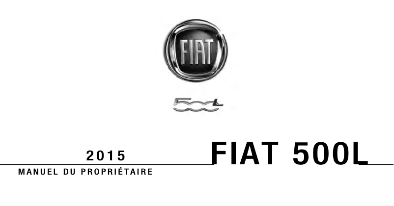 Page 1 of the manual User Manual Fiat 500L (2015)