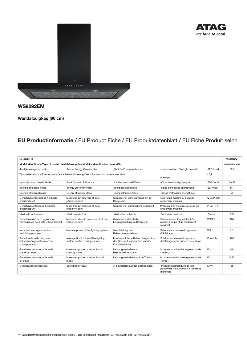 First page image of the manual for WS9292EM