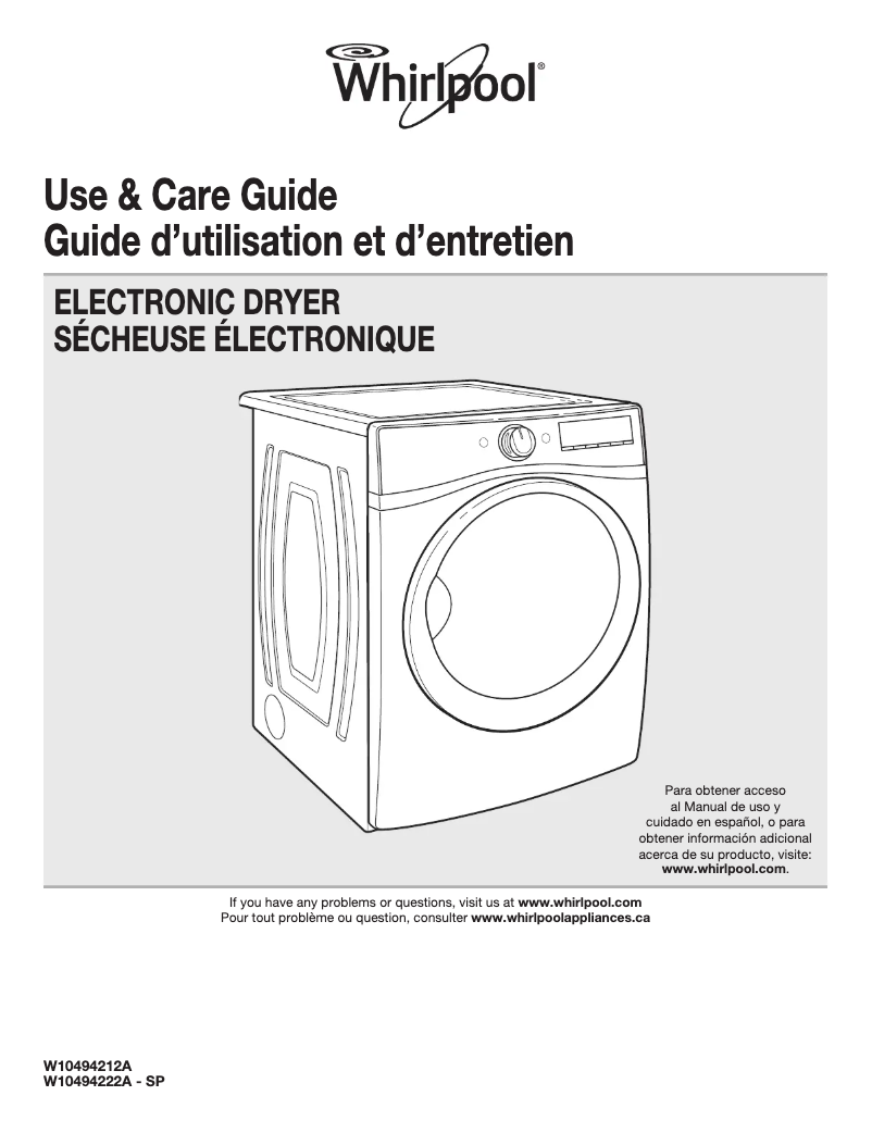 First page image of the manual for Duet WGD94HEAW