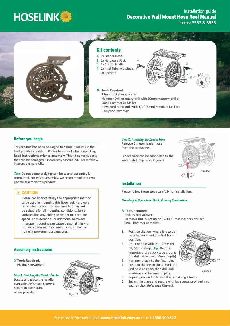 First page image of the manual for 3552