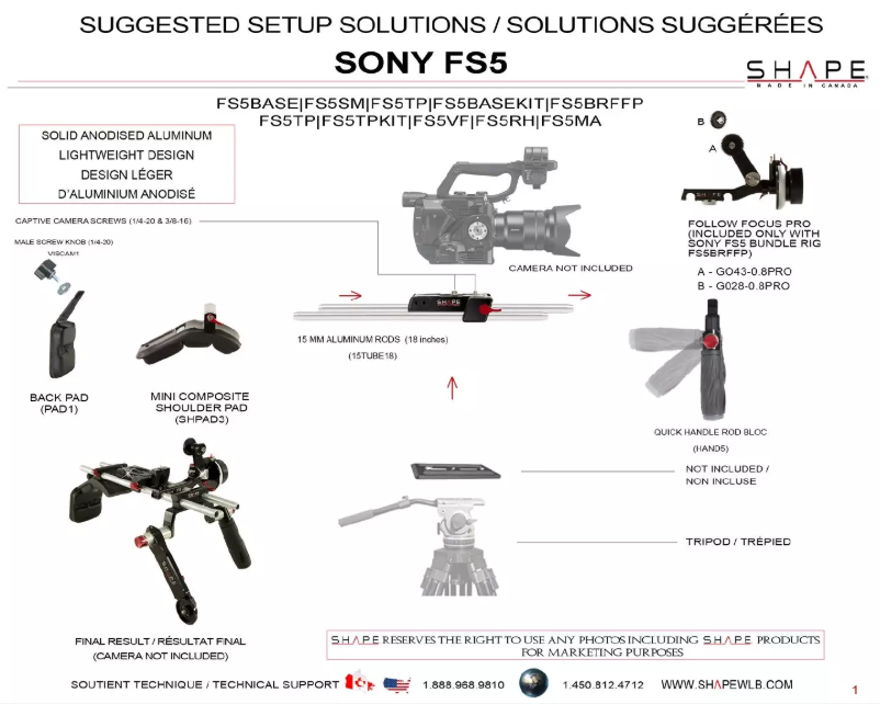 Image de la première page du manuel de l'appareil FS5BASEKIT