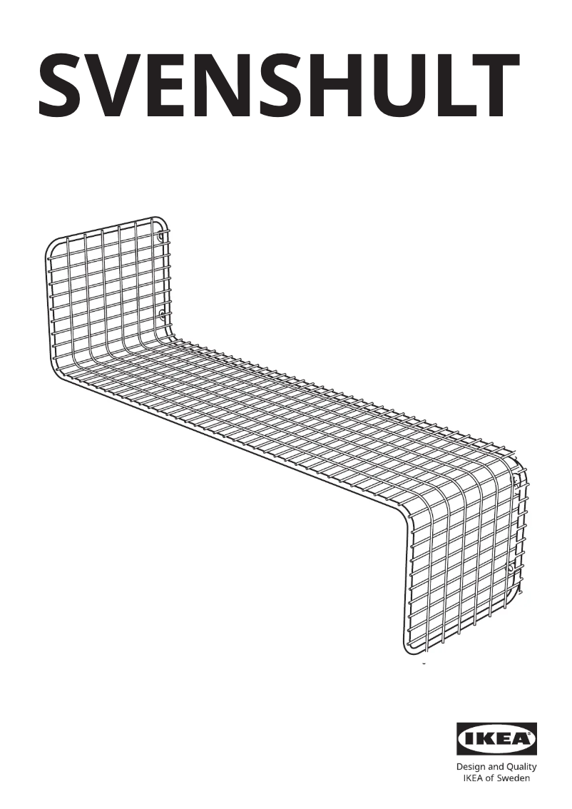 Page 1 of the manual User Manual Ikea SVENSHULT 803.999.01