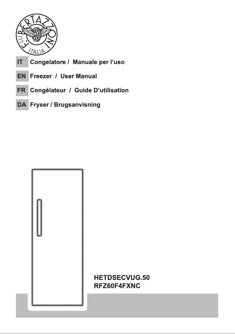 Page 1 of the manual User Manual Bertazzoni RFZ60F4FXNC