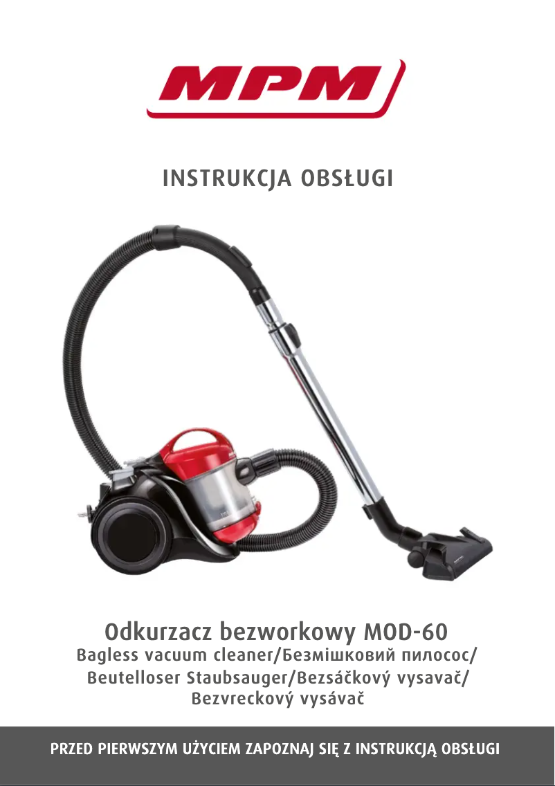 First page image of the manual for MOD-60