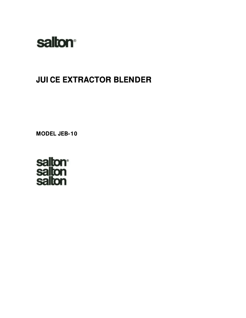 First page image of the manual for JEB-10