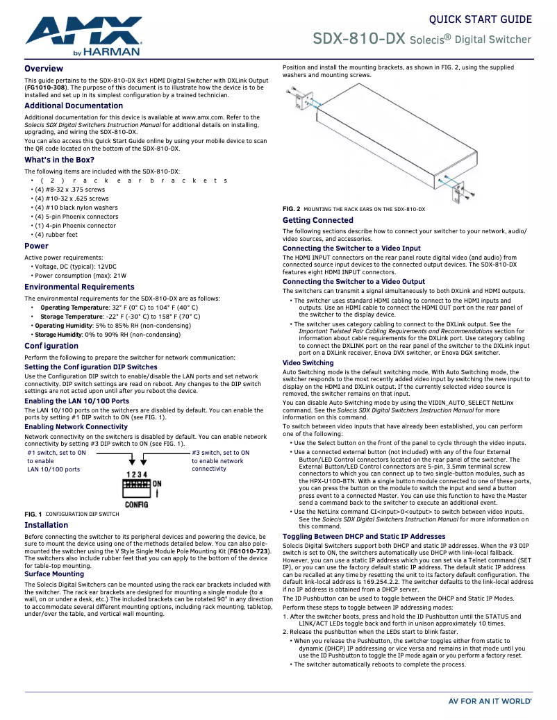 First page image of the manual for SDX-810-DX