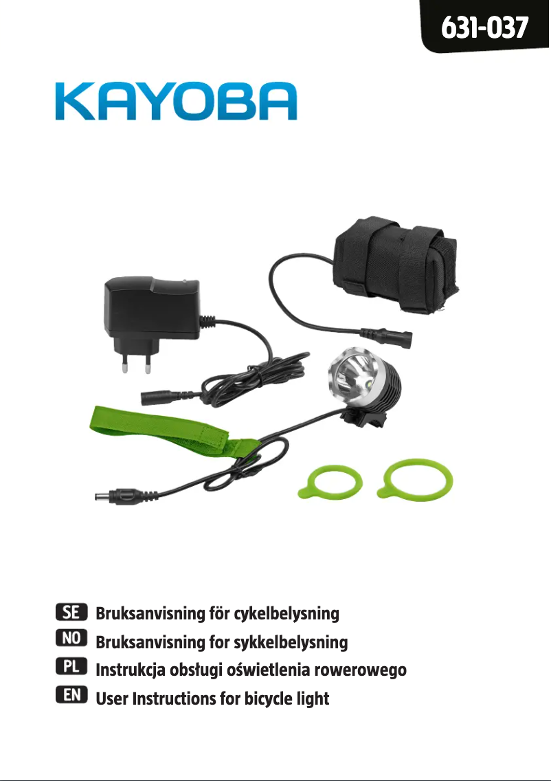 Page 1 of the manual User Manual Kayoba 631-037