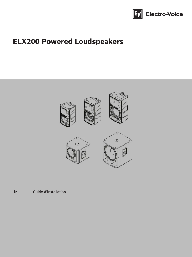 Page 1 of the manual User Manual Electro-Voice ELX200-10P