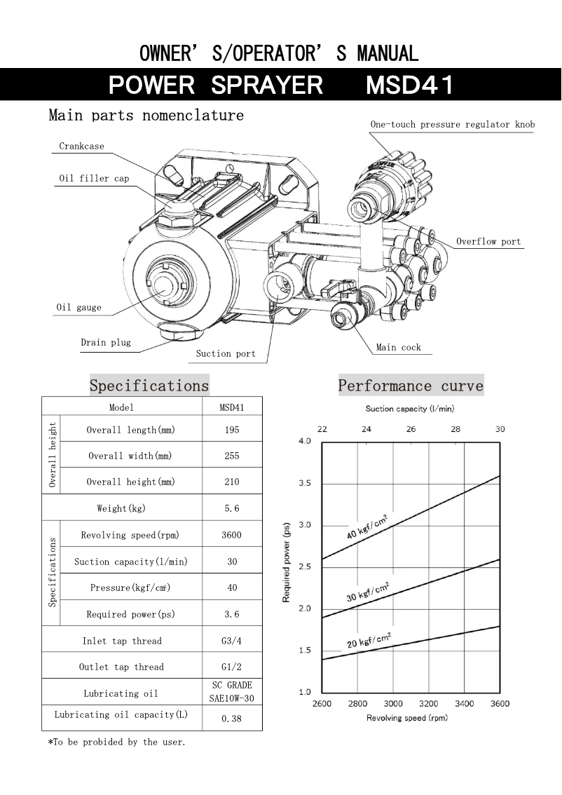 First page image of the manual for MSD41