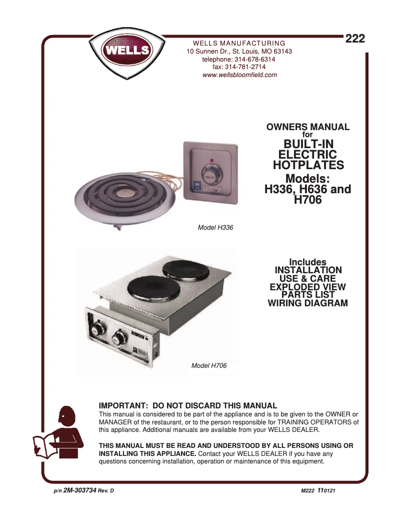 First page image of the manual for H336