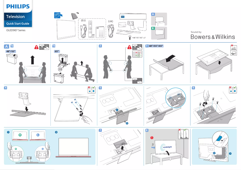 First page image of the manual for 48OLED907