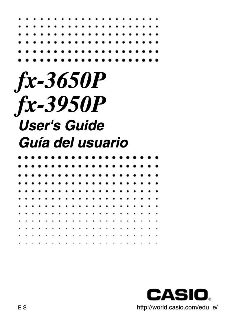 First page image of the manual for FX-3650P