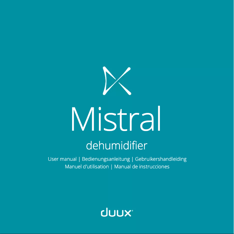 First page image of the manual for Mistral DXDH01