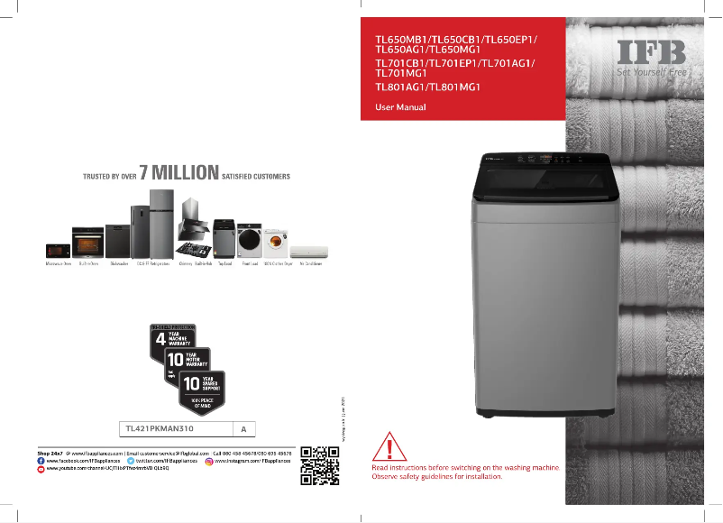 First page image of the manual for TL650CB1