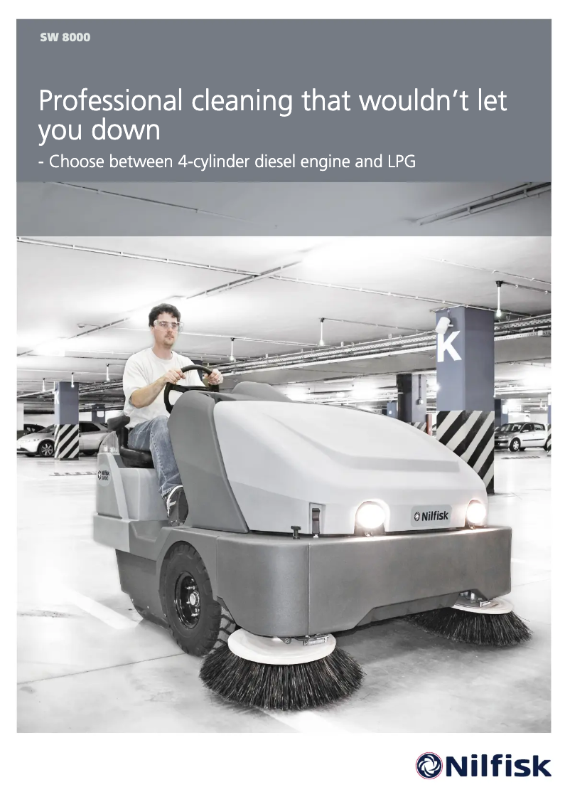 Page 1 of the manual Brochure Nilfisk SW8000