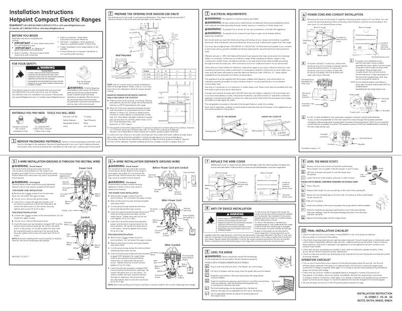 First page image of the manual for RA724KWH