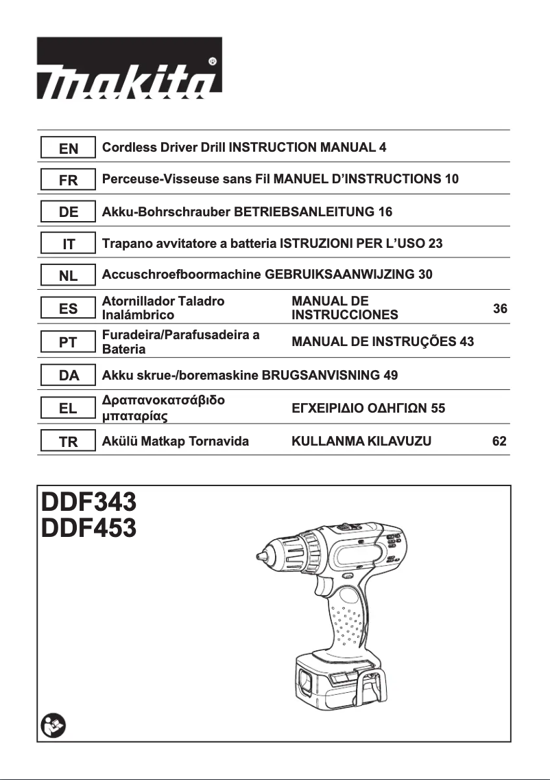 Page 1 of the manual User Manual Makita DDF453