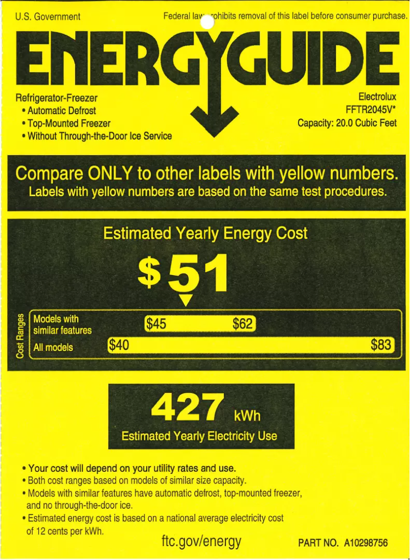 First page image of the manual for FFTR2045VB