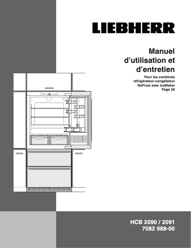 Page 1 of the manual User Manual Liebherr HCB 2091