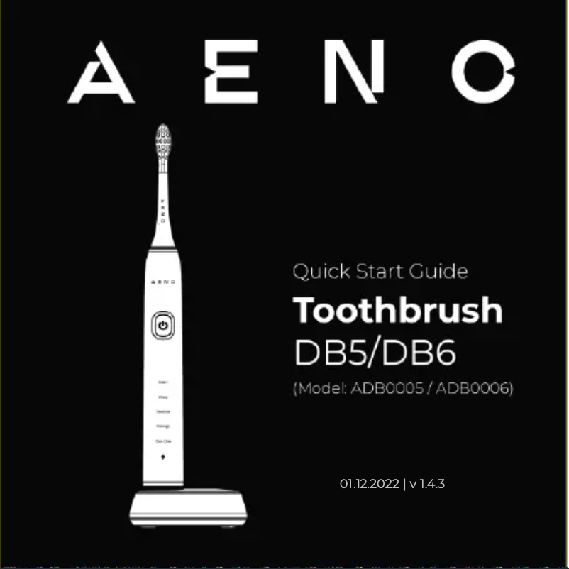 Page 1 of the manual Quick Start Guide AENO DB5