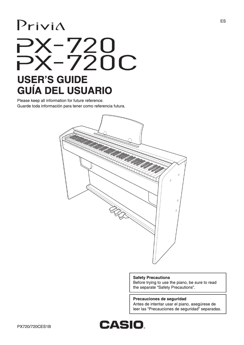 Page 1 of the manual User Manual Casio Privia PX-720C