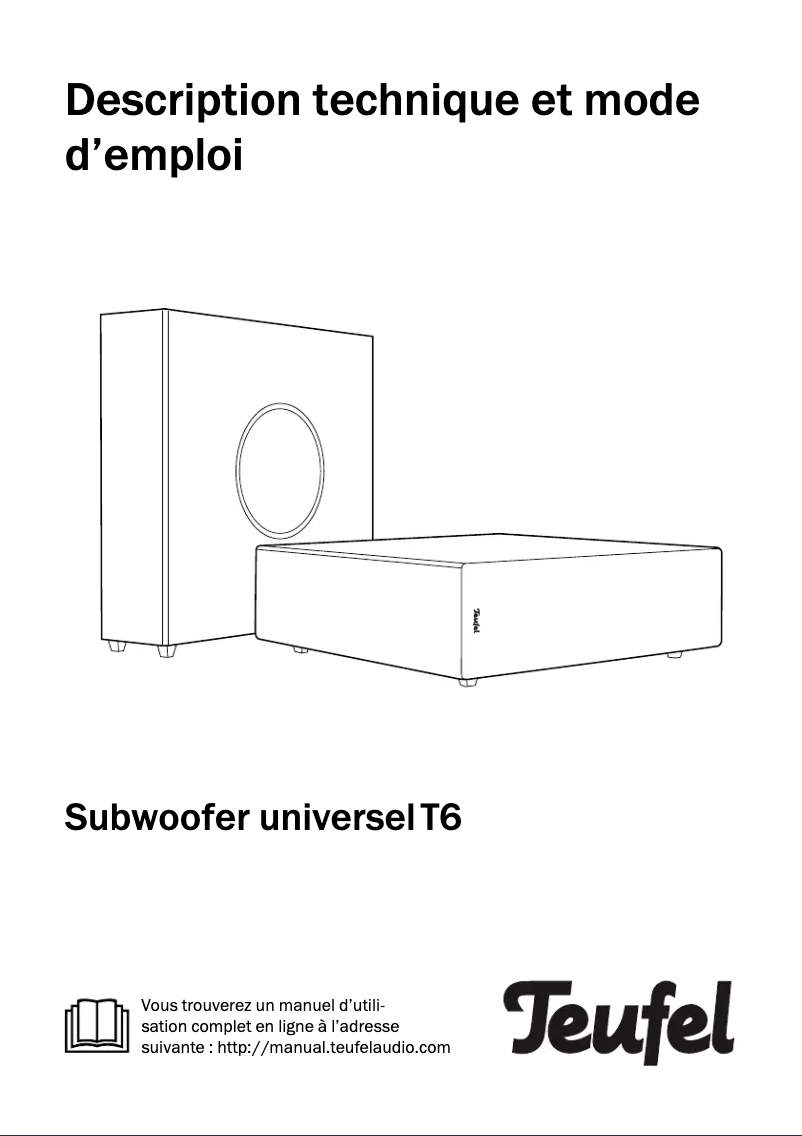 Page 1 of the manual User Manual Teufel T6