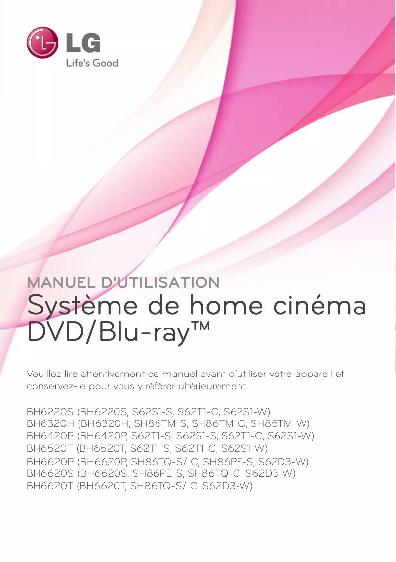 Page 1 de la notice Manuel utilisateur LG BH6520T
