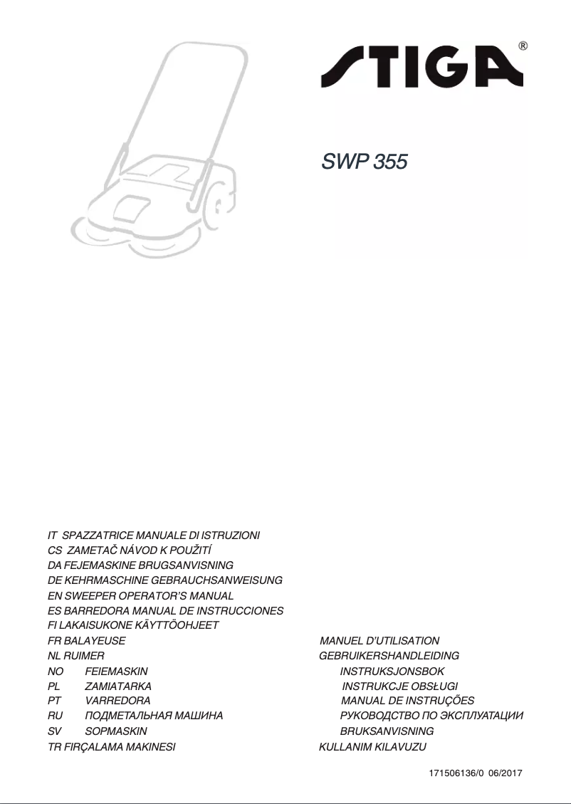 Page 1 de la notice Manuel utilisateur Stiga SWP 355
