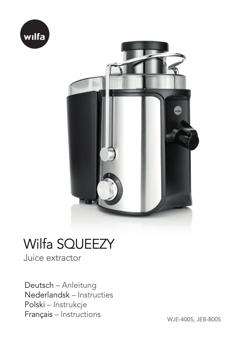 First page image of the manual for Squeezy Big JU2S-800