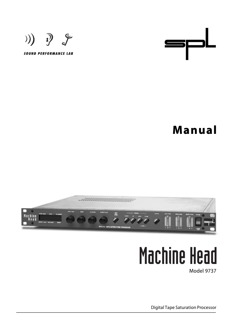 First page image of the manual for Machine Head 9737