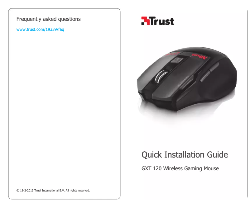 First page image of the manual for Wireless GXT 120