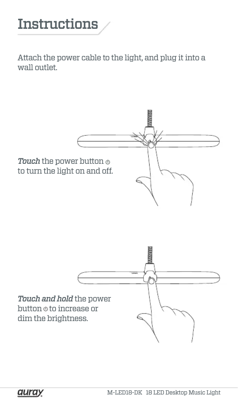 First page image of the manual for M-LED18-DK