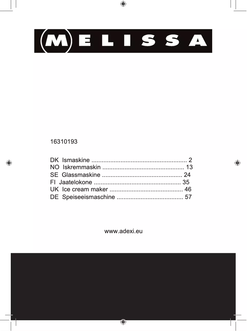 First page image of the manual for 16310193